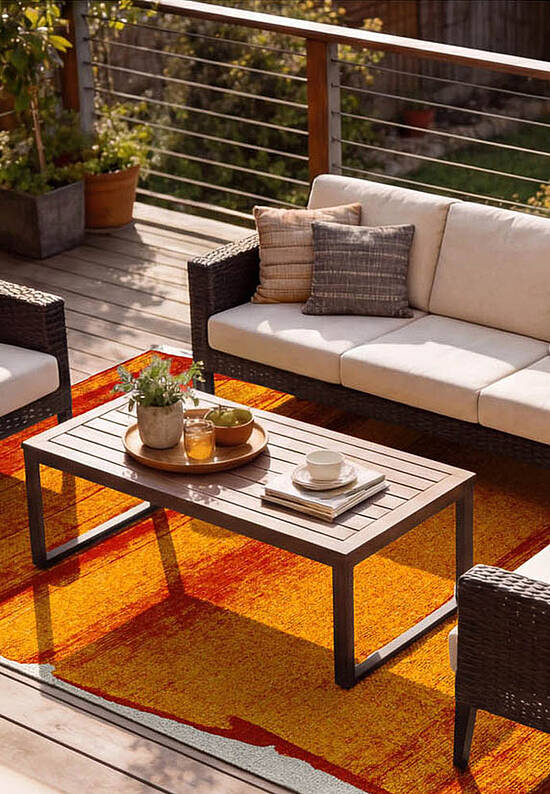 Современный безворсовый ковер LS6253-L440 outdoor