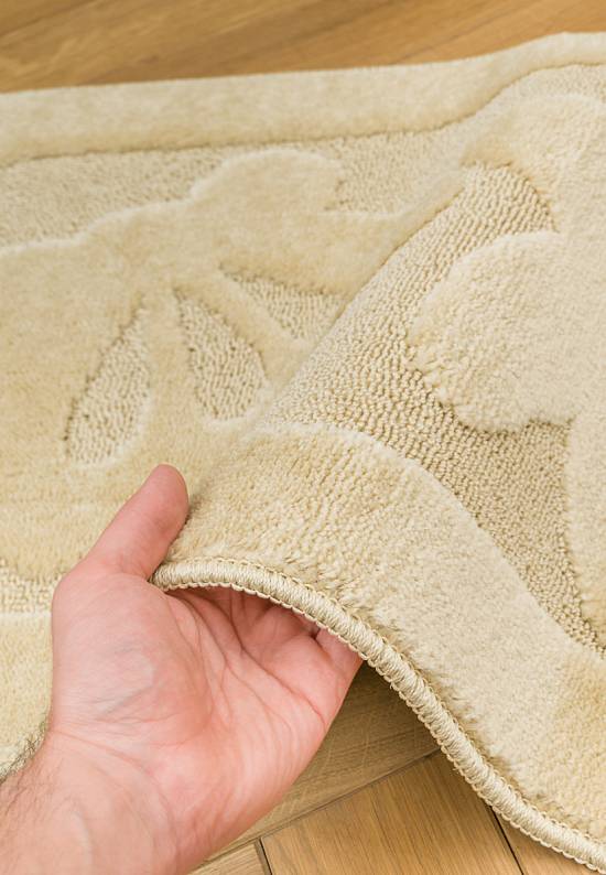 Бежевый коврик для ванной Shell 2540 Beige
