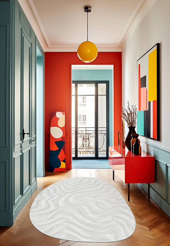 Мягкий пушистый ковер RE5458-R55 P