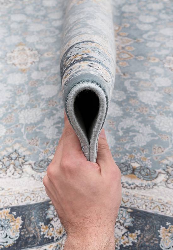 Иранский высокоплотный ковер G253-Pale-Blue