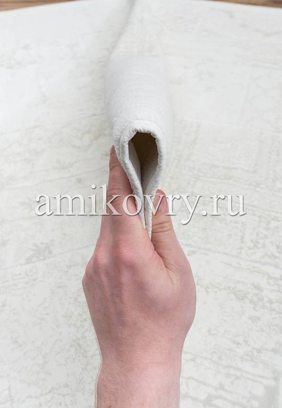 Турецкий ковер из хлопка и вискозы Patchwork Beyaz