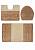 Комплект ковриков для ванной и туалета Sariyer 2546 Light Brown BQF