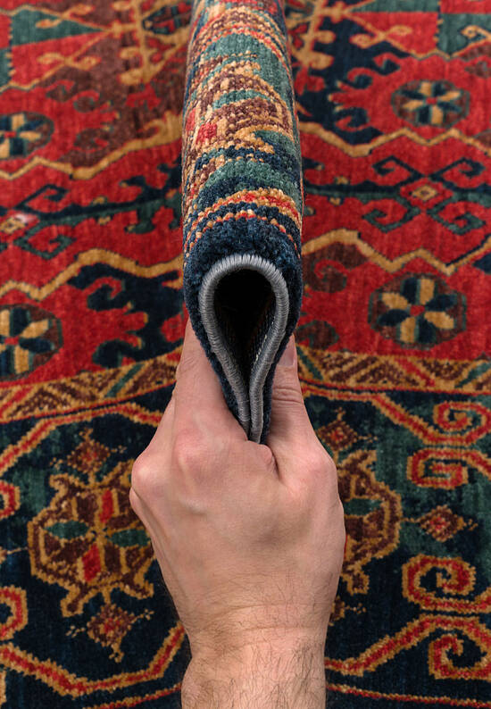 Шерстяной ковер KDM 01 Navy Red