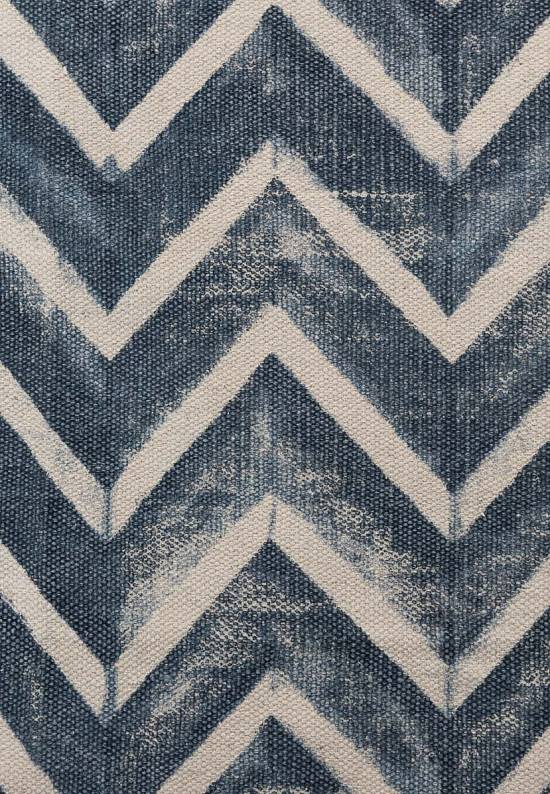Безворсовый ковер из хлопка JHC-17-08 natural-blue