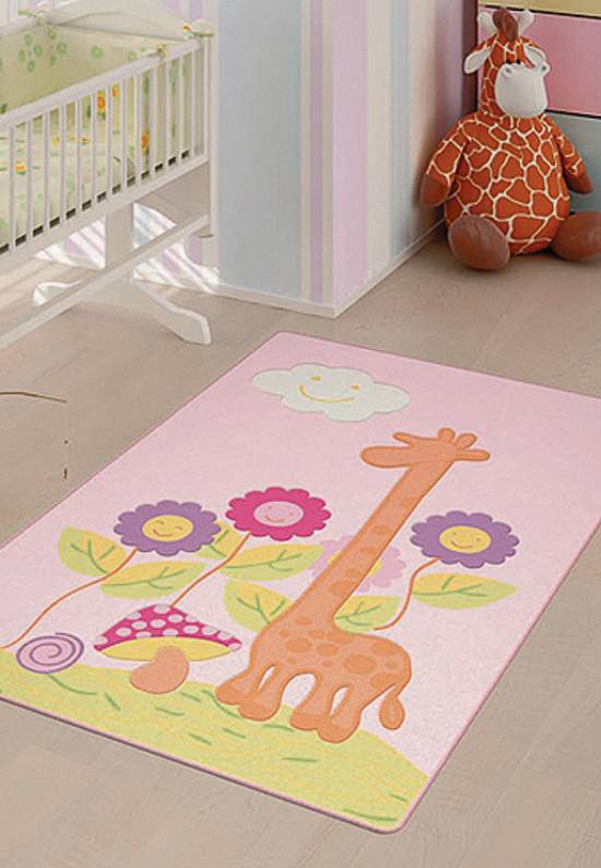 Детский ковер с ворсом Giraffe-01 Pink