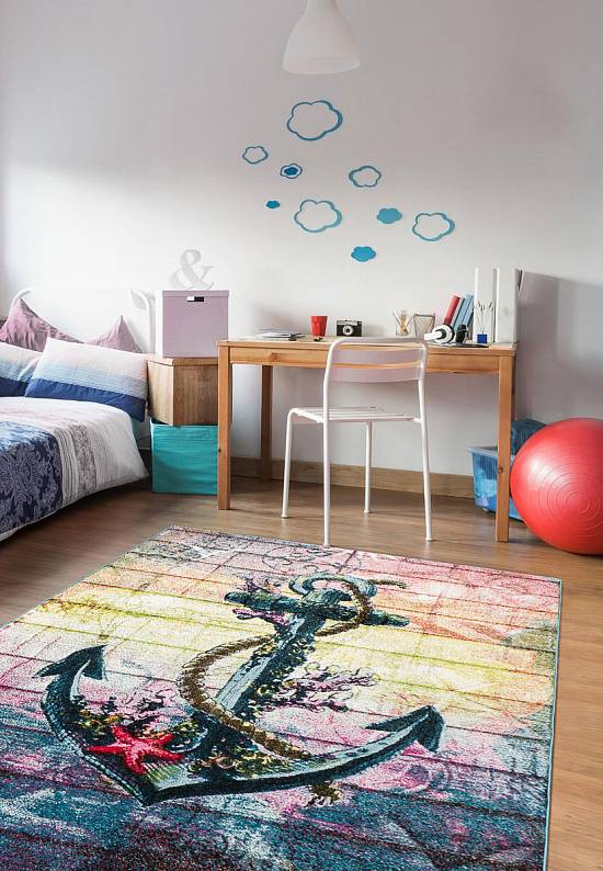 Недорогой синтетический ковер NC82-Multicolor