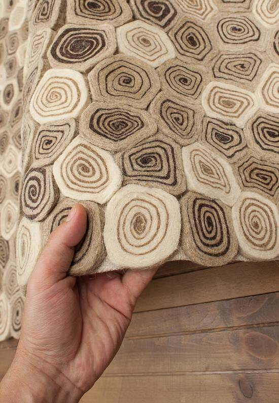 Ковер ручной работы с рельефом Chakri/Glued-Ivory Brown