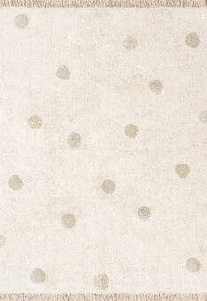 дизайн ковра Lorena Canals Cotton Hippie Polka Dots Vintage Olive C-HIDO-OLV