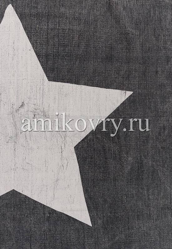 Безворсовый ковер из хлопка JHC-03 blue-white one star