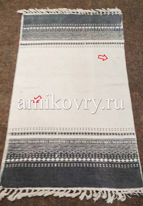 Безворсовый ковер ручной работы из Индии JHC-17-01 natural-dark grey discount1