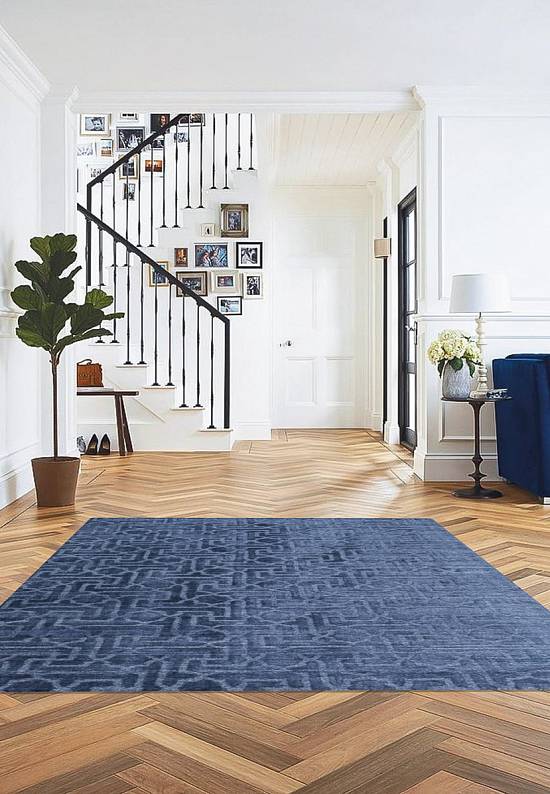 Индийский ковер из вискозы 31389 TC-H-103 Blue