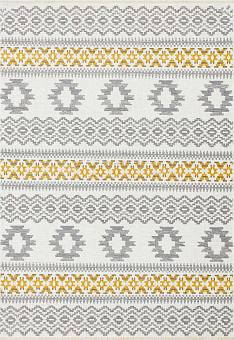 Двусторонний безворсовый ковер Noa Kilim NK 09 Grey Yellow