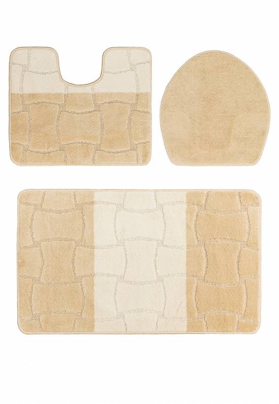 Комплект ковриков для ванной и туалета Sariyer 2540 Beige BQF