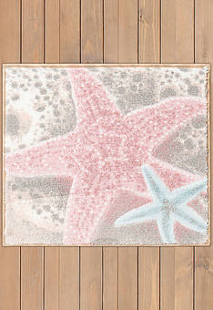 Коврик для ванной Confetti Bath Bella Sea Star 01 Pink квадрат