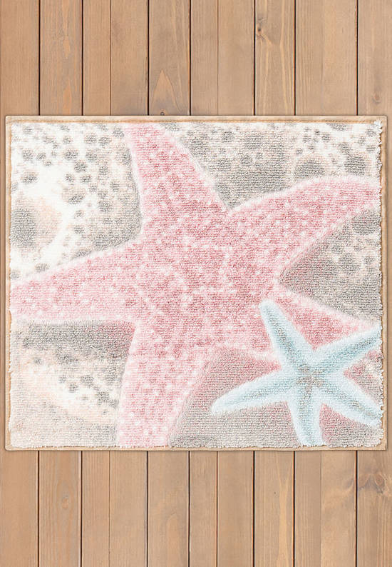 Светлый коврик для ванной  Sea Star 01 Pink