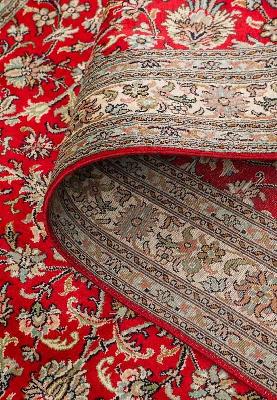 Шелковый ковер ручной работы из Индии 243808-Afshar red/green