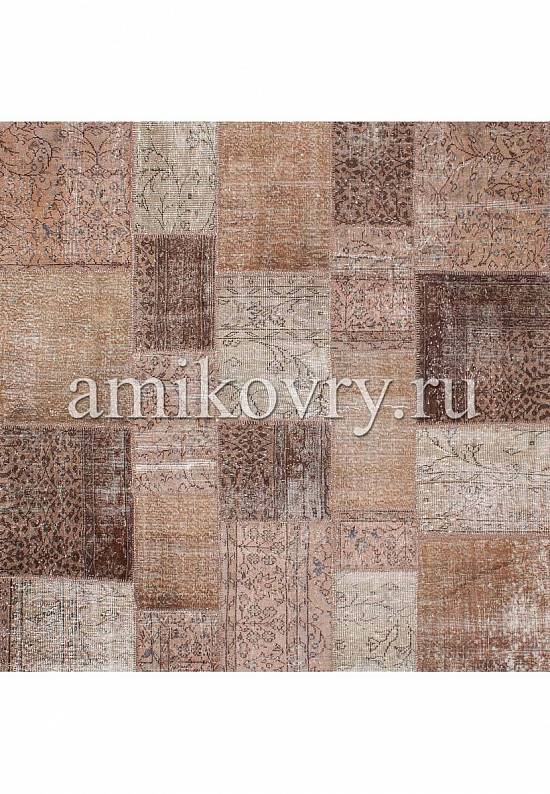 Безворсовый ковер-пэчворк ручной работы 022-Anthracite