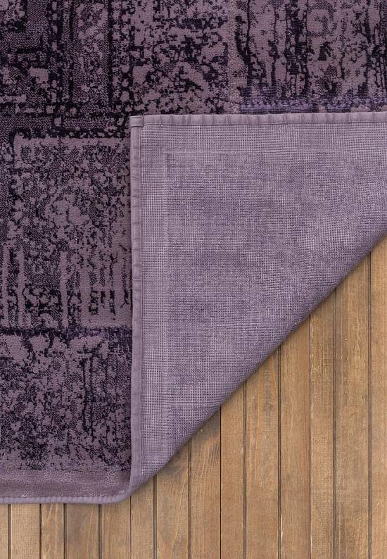 Турецкий ковер из хлопка и вискозы Patchwork Damson