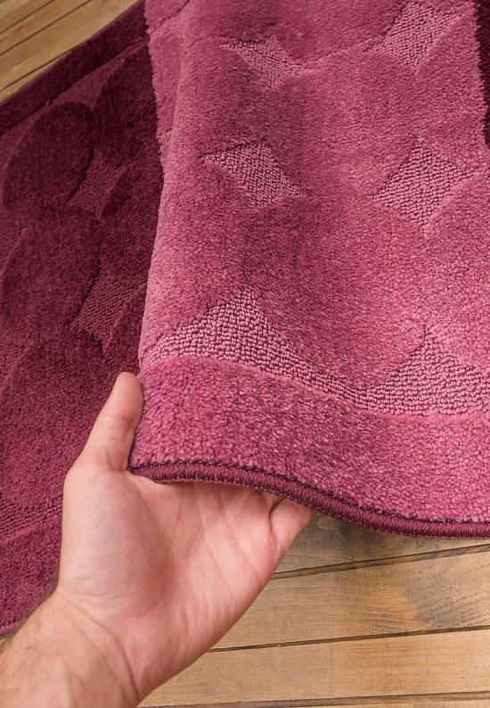 Бордово-фиолетовый коврик для ванной Edremit 2576 Aubergine