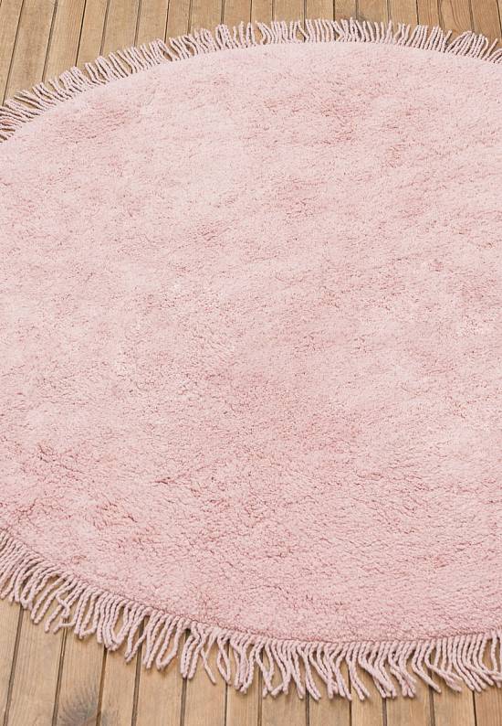 Розовый коврик для ванной из хлопка Loris-Pink
