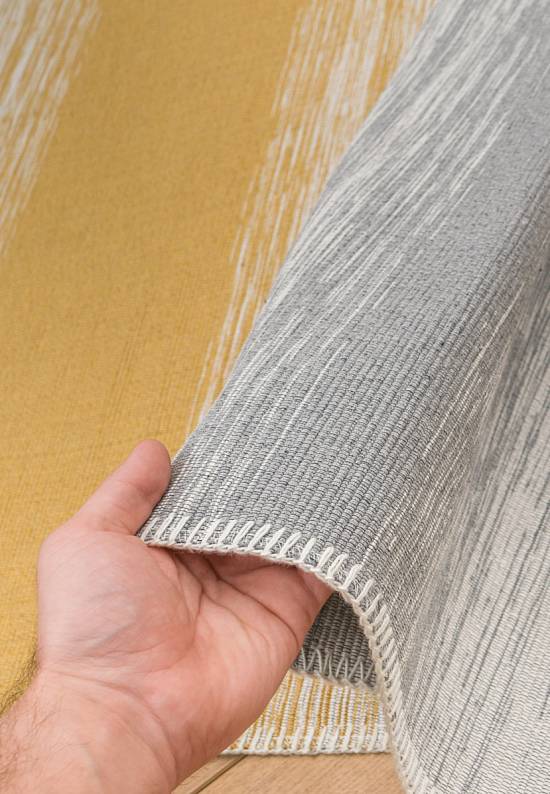 Двусторонний ковер из хлопка ARC 03 Grey Yellow