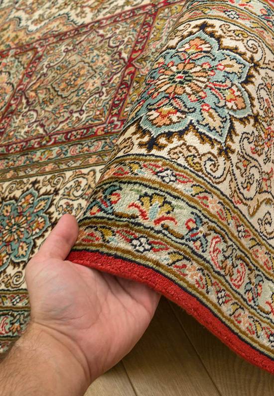 Шелковый ковер из Индии Shiraz Red Beige