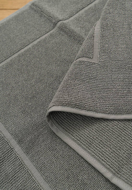 Серый коврик для ванной из хлопка Light Grey