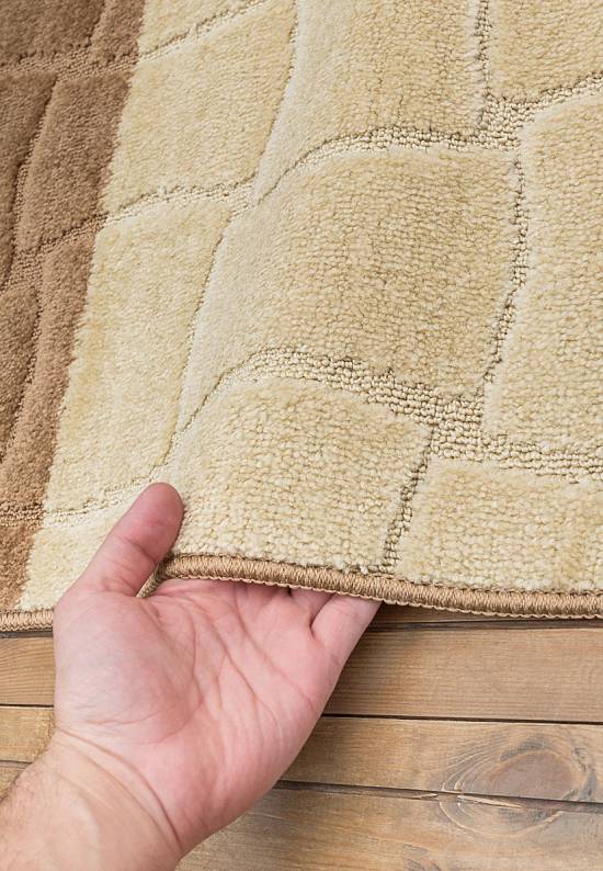 Бежевый коврик для ванной комнаты Sariyer 2546 Light Brown