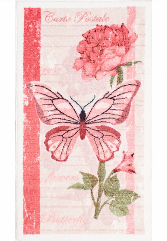 Розовый коврик для ванной Carte Postale 01 Pink