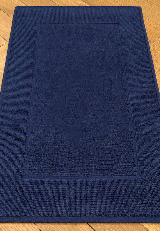Синий коврик для ванной из хлопка Ocean Blue