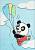 Детский ковер с ворсом Flying Panda 01 Blue