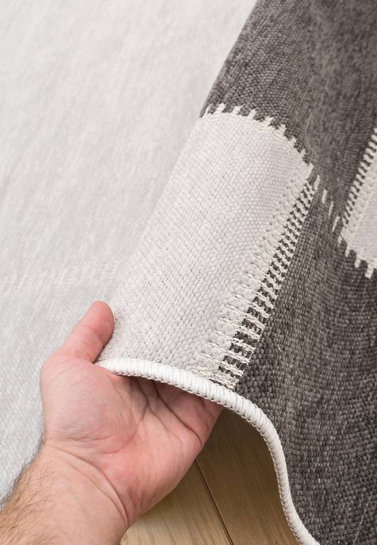 Двусторонний безворсовый ковер NK 08 Grey Antrasit
