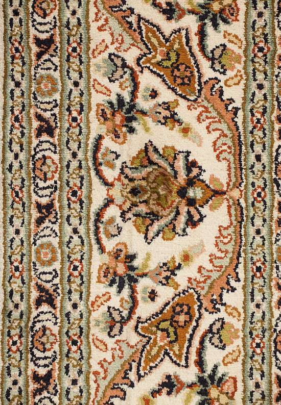 Шелковый ковер ручной работы из Индии 243523-Nain beige/green