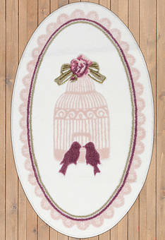 Коврик для ванной Confetti Bath Bella Bird Cage 01 Pink овал