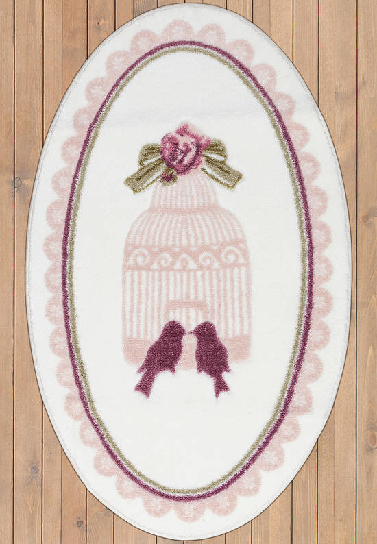 Пастельный коврик для ванной Bird Cage 01 Pink