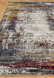 ковер в перспективе против ворса London Merinos D838-Gray-Red