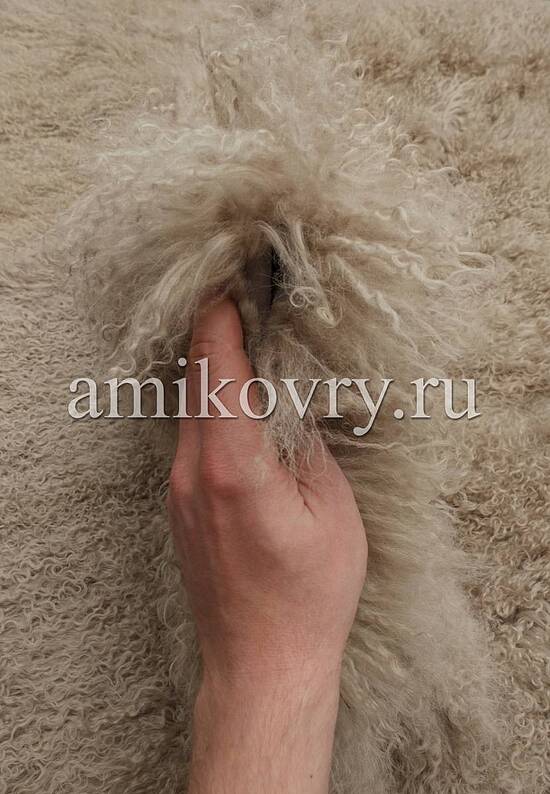 Тибетская овчина олива с подкладкой