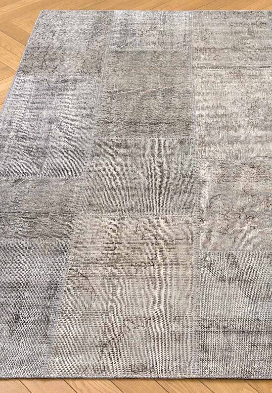 Безворсовый ковер-пэчворк ручной работы 024-Dark Brown