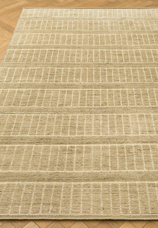 Однотонный ковер ручной работы HWL-186-Clay/Natural White