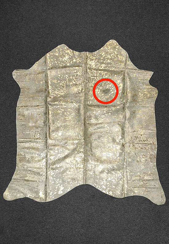 Натуральная шкура коровы Хай-тек золото на белом 1147 discount