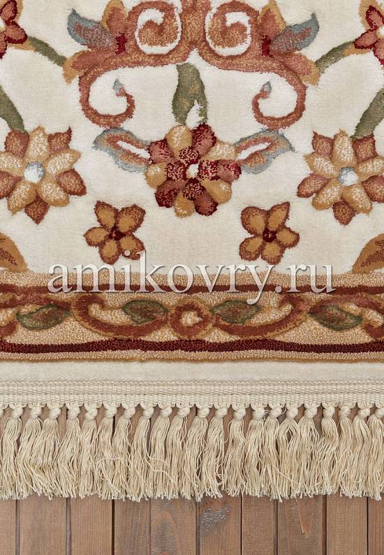 Бельгийский рельефный ковер из вискозы 02C059-Ivory