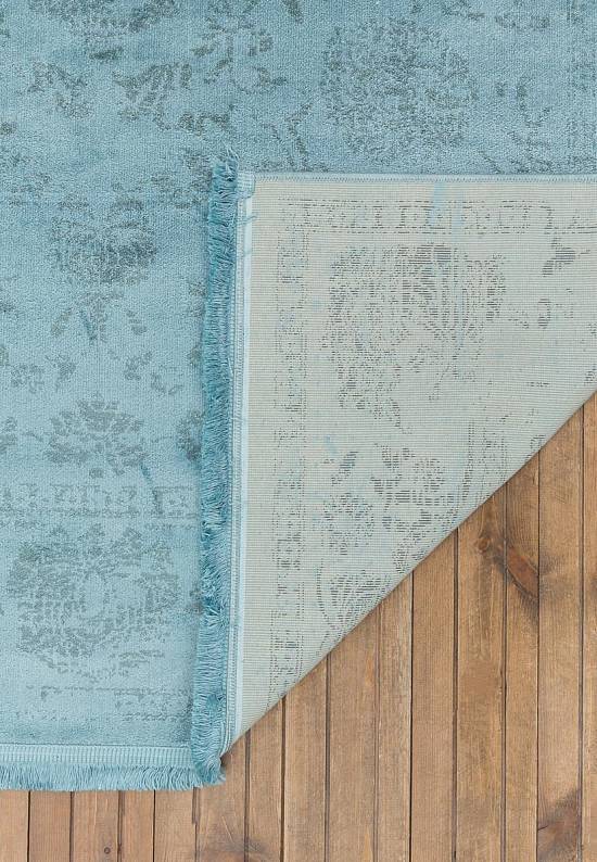Неоклассический вискозный ковер из Турции MG165-Turquoise