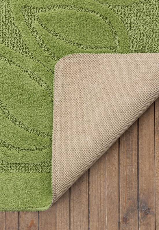 Зеленый комплект ковриков для ванной и туалета Flora 2510 Green BQ