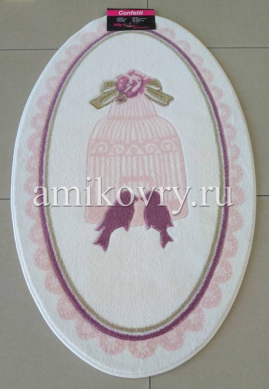 Пастельный коврик для ванной Bird Cage 01 Pink discount1