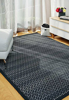 безворсовый ковер в интерьере лицевой стороной Smart Weave Tsirgu-Carbon
