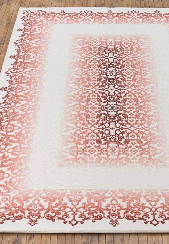 Турецкий синтетический ковер 12602-Cream/Pink