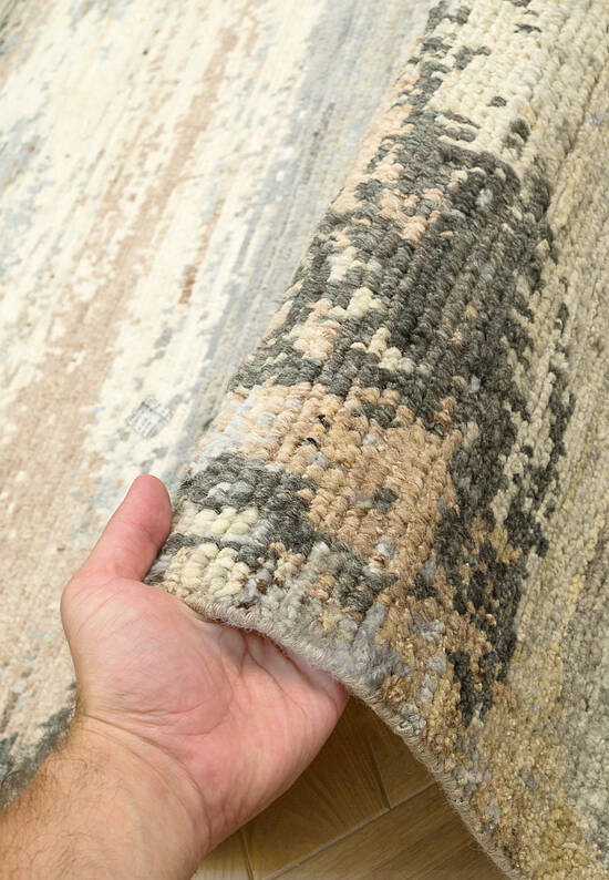 Ковер ручной работы 5/16 RE-1346-Natural White/Medium Taupe