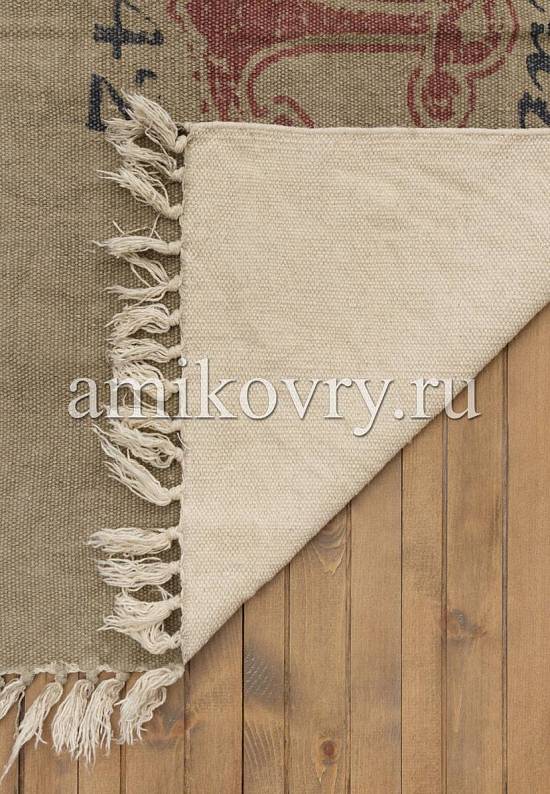 Безворсовый ковер ручной работы из Индии JHC-12 beige with nautic 1742 discount