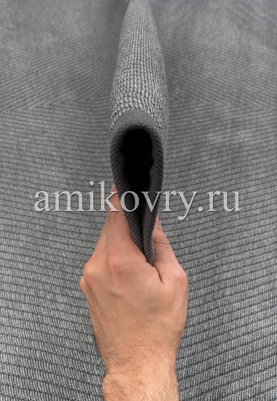 Двусторонний безворсовый ковер из хлопка Vivva-Grey