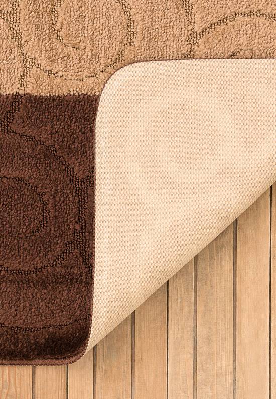 Коричневый коврик для ванной  Sile 2518 Brown